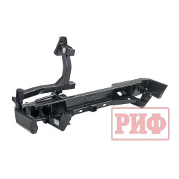 Бампер РИФ силовой задний Toyota Land Cruiser 78 2007+ с квадратом под фаркоп, калиткой и фонарями