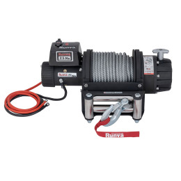 Лебёдка электрическая 24V Runva 25000 lbs влагозащищенная, стальной трос
