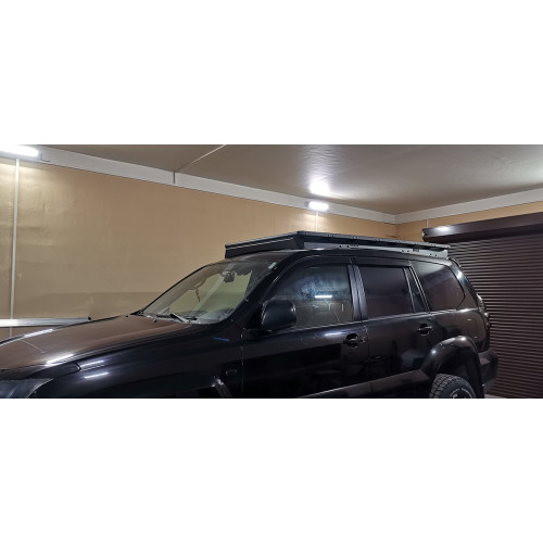 Багажник экспедиционный (платформа) алюминиевый РИФ 1150x2080 мм для Toyota Land Cruiser Prado 120 (с крепежом)