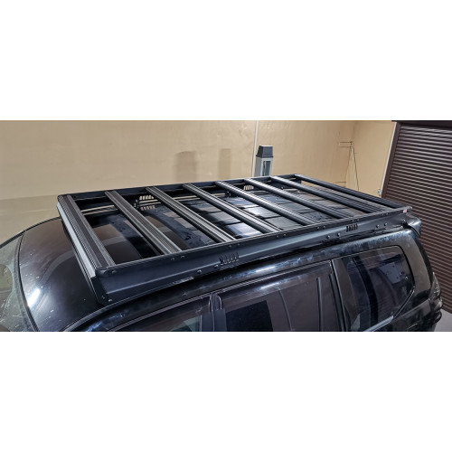 Багажник экспедиционный (платформа) алюминиевый РИФ 1150x2080 мм для Toyota Land Cruiser Prado 120 (с крепежом)