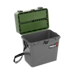 Ящик рыболовный зимний HELIOS, 19 л, серый/хаки