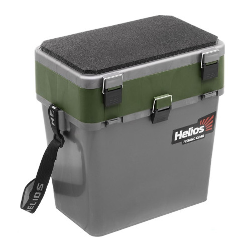 Ящик рыболовный зимний HELIOS, 19 л, серый/хаки