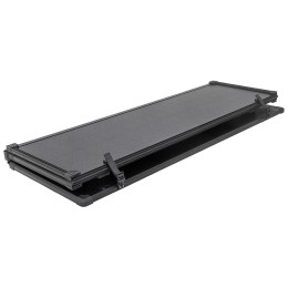 Крышка кузова РИФ для JAC T8, трёхсекционная, алюминиевая, черная