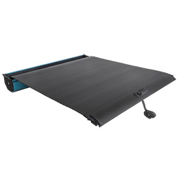 Крышка кузова РИФ для Toyota Hilux 2005-2014, роллета раздвижная, алюминиевая, черная