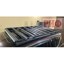 Багажник экспедиционный (платформа) алюминиевый РИФ 1300x2080 мм для Nissan Patrol Y62 (с крепежом)