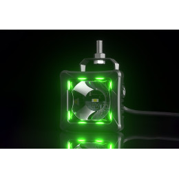 Светодиодные фары дальнего света AURORA 76x76 мм 30W с RGB подсветкой