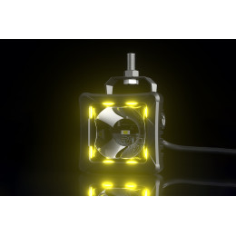 Светодиодные фары дальнего света AURORA 76x76 мм 30W с RGB подсветкой