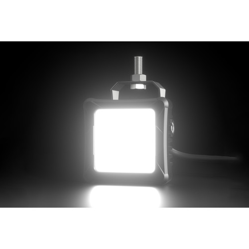 Светодиодные фары дальнего света AURORA 76x76 мм 30W с RGB подсветкой