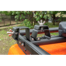 Кронштейны для бокового крепления домкрата Hi-Jack к алюминиевому багажнику (платформе) РИФ