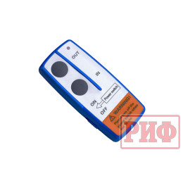 Лебёдка переносная РИФ 9.5XSR c облегчённой площадкой и проводами в сборе, короткий барабан, синтетический трос