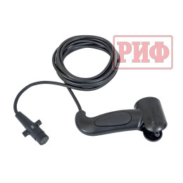 Лебёдка переносная РИФ 9.5XSR c облегчённой площадкой и проводами в сборе, короткий барабан, синтетический трос