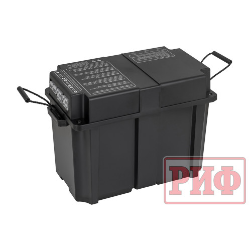 Бокс аккумуляторный 2xUSB, 2x12В, вольтметр с индикацией 420х250х330