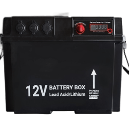 Бокс аккумуляторный 2xUSB, 2x12В, вольтметр с индикацией 420х250х330