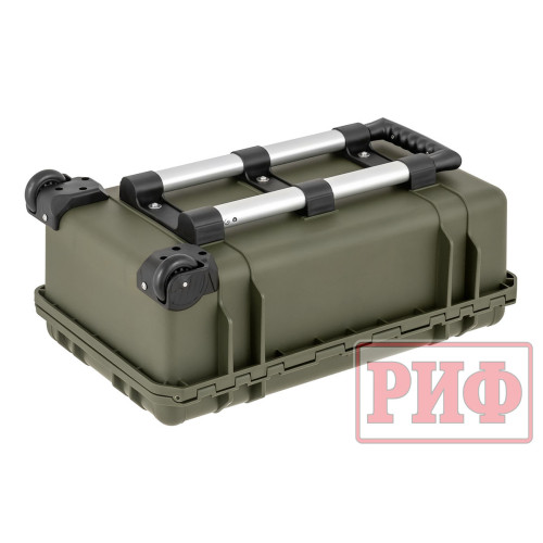 Кейс защитный ударопрочный РИФ 530х355х255 мм на колесах с телескопической ручкой IP67 (Хаки)