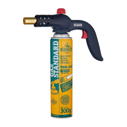 Резак газовый TOURIST KONTRA с пьезоподжигом, системой подогрева газа, и ручкой. на резьбовой баллон