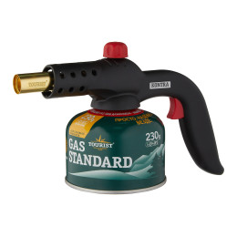 Резак газовый TOURIST KONTRA с пьезоподжигом, системой подогрева газа, и ручкой. на резьбовой баллон