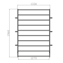 Багажник экспедиционный РИФ для  УАЗ Хантер разборный с люстрой 1960х1330 мм