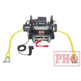 Лебёдка переносная РИФ 8000S c площадкой и проводами (стальной трос)