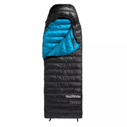 Мешок спальный Naturehike Ultralight CW400 L , 220х85 см, (правый) (ТК: +5°C), черный