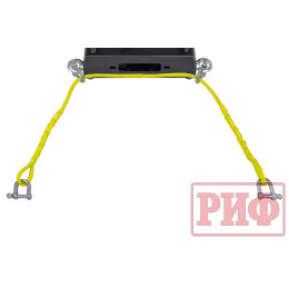Лебёдка переносная РИФ 9.5XS c площадкой и проводами (в сборе) корот. барабан, синт. трос