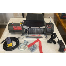 Лебёдка электрическая 12V Electric Winch 12000 lbs 5443 кг (влагозащищенная, синтетический трос)