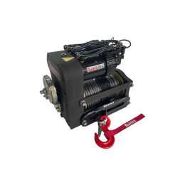 Лебёдка автомобильная электрическая 12V Runva 14000 lbs 6350 кг двухмоторная (синтетический трос)