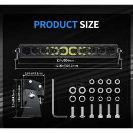 Светодиодная фара дальнего света AURORA 1016 мм 300W LED с RGB подсветкой