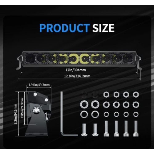 Светодиодная фара дальнего света AURORA 1016 мм 300W LED с RGB подсветкой