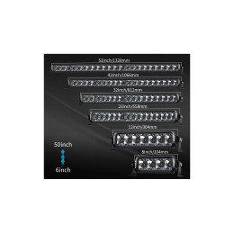 Светодиодная фара дальнего света AURORA 1016 мм 300W LED с RGB подсветкой