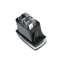 Переключатель ВКЛ/ВЫКЛ/ВКЛ,  красный, ДВЕ ЛИНИИ