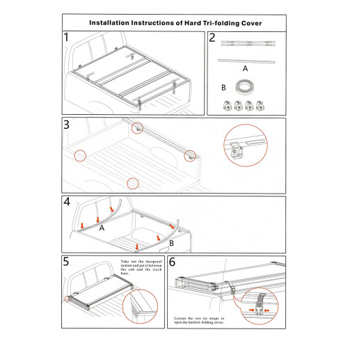 Крышка кузова РИФ для Mitsubishi L200 2015+, трёхсекционная, алюминиевая, черная
