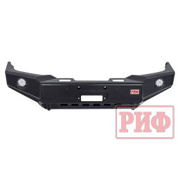 Бампер РИФ силовой передний Toyota Land Cruiser Prado 120 c доп. фарами и защитой бачка омывателя