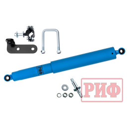 Демпфер РИФ рулевой с кронштейнами УАЗ Патриот, Пикап, Карго до 2019 лифт 30-50 мм