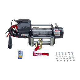 Лебёдка автомобильная электрическая 12V Magnum 12000 lbs 5443 кг стальной трос, уценённая