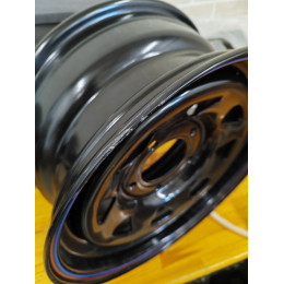 Диск усиленный ВАЗ НИВА стальной черный 5x139,7 7xR16 d98,5 ET+25 (треугольник мелкий) (уценка)