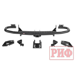 Бампер задний силовой/защита штатного бампера РИФ УАЗ Патриот 2015+ с квадратом под фаркоп, стандарт