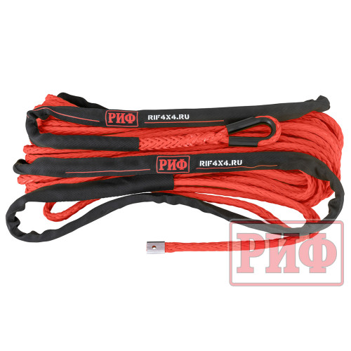 Трос для лебёдки синтетический РИФ 10 мм/26 м, красный