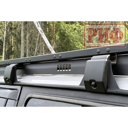 Багажник экспедиционный (платформа) алюминиевый РИФ 1250x2080 мм для Toyota Land Cruiser 80 (с крепежом)