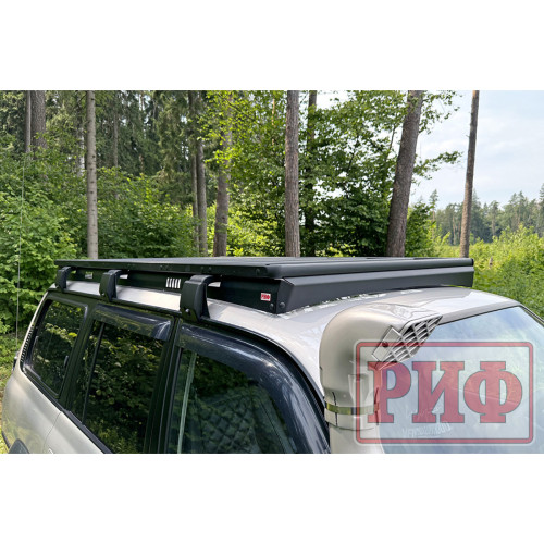 Багажник экспедиционный (платформа) алюминиевый РИФ 1250x2080 мм для Toyota Land Cruiser 80 (с крепежом)