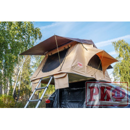 Палатка на крышу автомобиля РИФ Soft RT01-140, тент песочный, корпус черный, 240х140х130 см