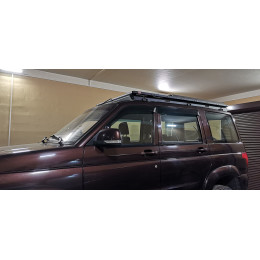 Багажник экспедиционный (платформа) алюминиевый РИФ 1250x2080 мм для УАЗ Патриот (с крепежом)