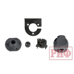 Бампер РИФ силовой задний Toyota Land Cruiser 200 2007-2012 с квадратом под фаркоп и фонарями 