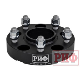 Проставки колёсные РИФ для Jeep Wrangler JL 2019+ 5x127, ЦО 71,5 мм, толщина 30 мм, 14x1,5 мм (2 шт.)