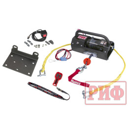 Лебёдка переносная РИФ 3500ASR c малой площадкой и проводами в сборе, синтетический трос