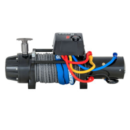 Лебёдка автомобильная электрическая 12V Runva 12500 lbs 5670 кг (влагозащищенная), комбинированный роспуск, синтетический трос