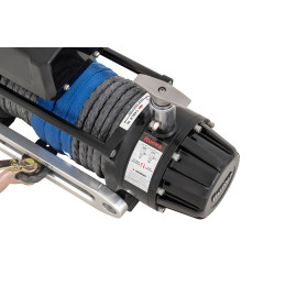 Лебёдка автомобильная электрическая 12V Runva 12500 lbs 5670 кг (влагозащищенная), комбинированный роспуск, синтетический трос