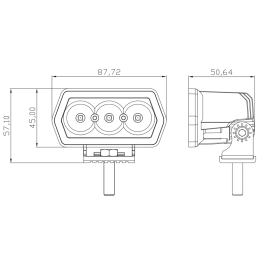 Светодиодная фара дальнего света РИФ 89 мм 15W LED
