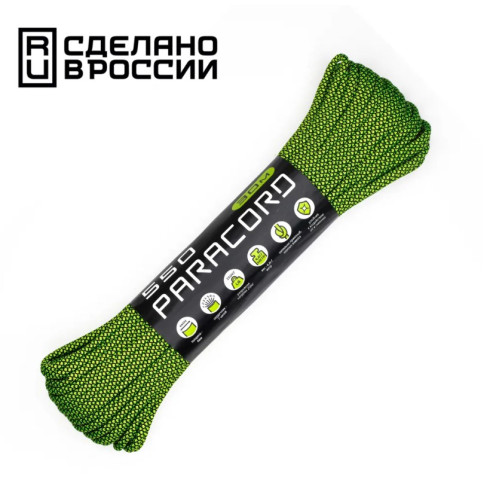 Паракорд 550 CORD nylon 30м (neon green snake)