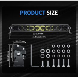 Светодиодная фара дальнего света AURORA 508 мм 150W с RGB подсветкой