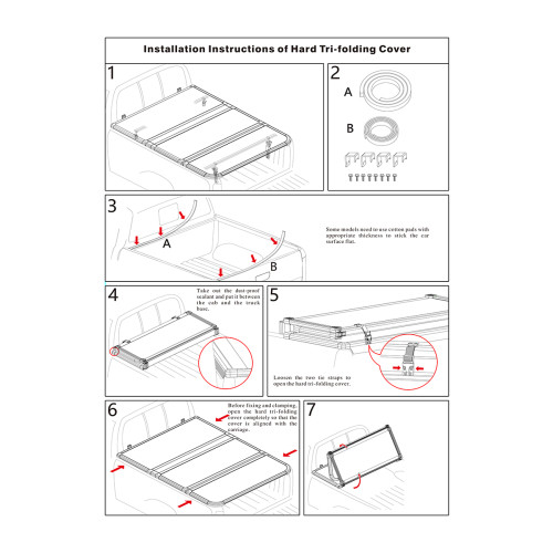 Крышка кузова РИФ для Toyota Hilux 2015+, трёхсекционная, алюминиевая, черная